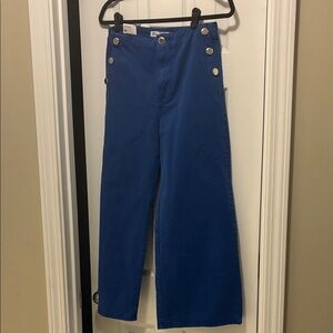 Zara Navy Trousers with Silver Accents